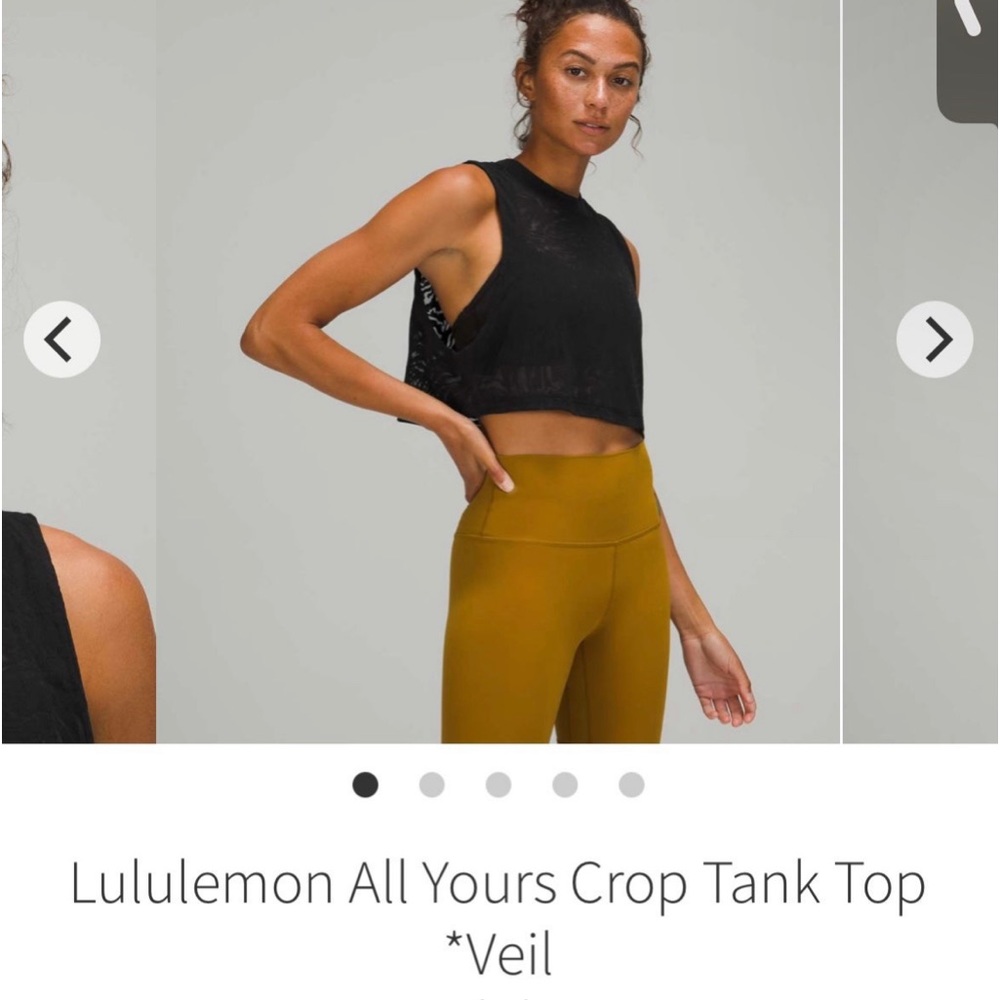 Lululemon All Yours Crop Tank Top *Veil Size 10